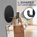 Adhesive Hooks for Bathrooms, 4 Piece Towel Hooks for Hanging Hat Robe Coat - Image 5