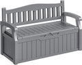 Homall 75 Gallon Outdoor Storage Benches Lockable Deck Box with Waterproof and UV Resistant, Waterproof Storage Box for Patio Furniture, Tools, Cushions (Grey) by Homall