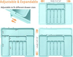 Silverware Organizer Expandable Kitchen Utensil Drawer Organizer Large BPA Free - Image 2