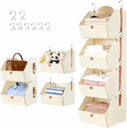 4 Tier Hanging Closet Organizer, Disassemblable Clothes Hanging Shelves by Euct