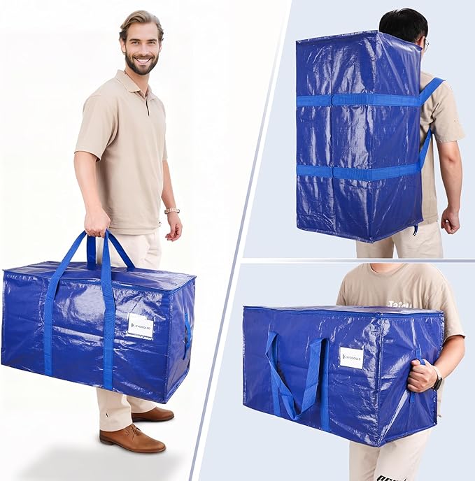 KYODOLED 6 Pack Extra Heavy Duty Blue Moving Bags - Image 5