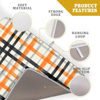 Fall Orange Black Buffalo Plaid Dish Drying Mat 18 x 24 Inch - Image 4