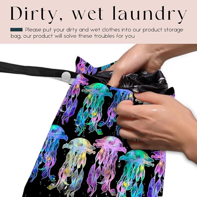 Waterproof Wet Bag for Swimsuit, Travel Beach Wet Dry Bag, Hidden Zipper - Image 3