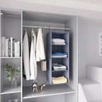 Hanging Closet Organizer, Easy Mount Foldable 4-Shelf Hanging Closet Wardrobe - Image 7