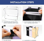 150L Laundry Cloth Hamper Sorter Basket Bin Foldable 3 Sections - Image 5