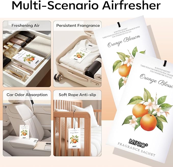 MYARO 12 Packs Orange Scent Sachets - Image 3