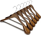 HOUSE DAY Wide Shoulder Wooden Hangers, Suit Hangers by HOUSEDAY