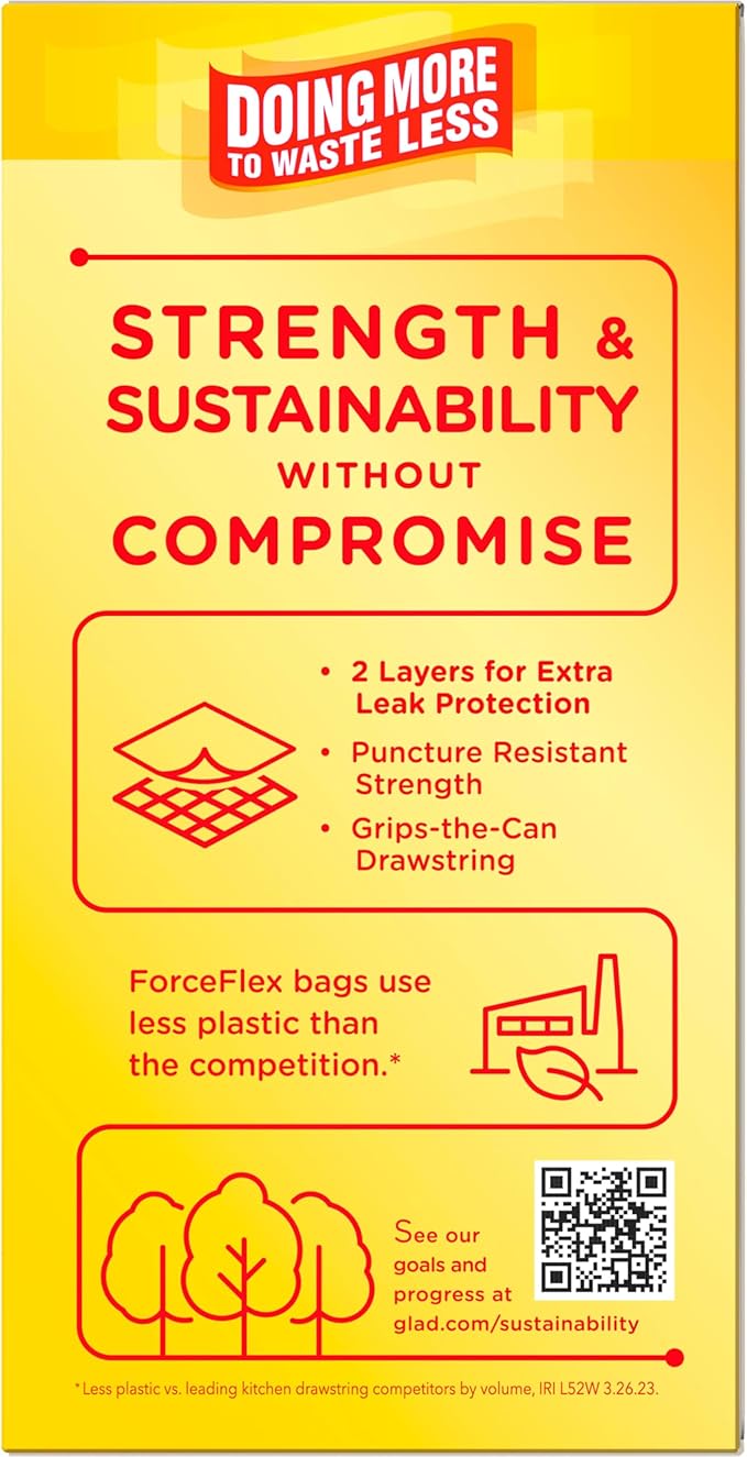 Glad Trash Bags, 13 Gallon, 40 Ct - Image 10