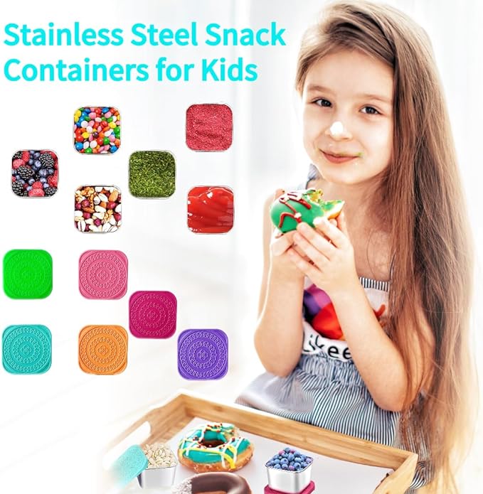 6Pack 6oz Stainless Steel Snack Containers - Image 5