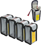 4pcs Lipo Battery Fireproof Explosion proof Bag Storage Guard Safe Pouch 125mm by sccsport