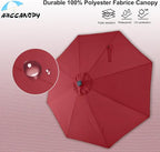 ABCCANOPY Durable Solar Led Patio Umbrellas with 32LED Lights 11FT (Burgundy) - Image 7