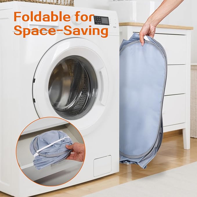Sturdy Collapsible Laundry Baskets, Foldable Pop Up Laundry Hamper, Durable 2 - Image 6