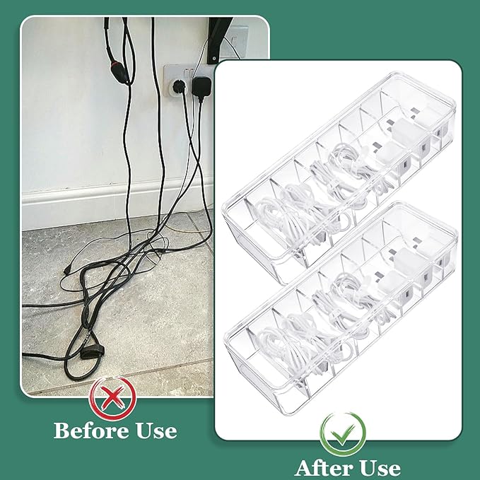 Cable Organizer Box with Lid, Charger Organizer - Image 5