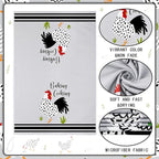 Boyiee Set of 6 Farm Chickens Kitchen Towels Farmhouse Absorbent Dish Tea - Image 6