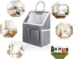 3pcs Wall Hanging Organizer Bag, Linen Fabric Door Hanging Storage Basket - Image 6