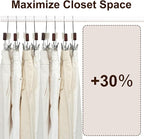 BAGAIL 20 Pack Wooden Pants Hangers - Image 7