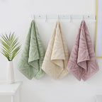 Pidada Hand Towels Set of 4 Leaf Pattern 100% Cotton Absorbent Soft Decorative - Image 6
