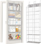 Over the Door Organizer 5 Tiers, Extra Large Behind Door Storage of 10 by Ofiray-home