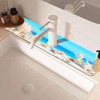 Tropical Beach Seashells Kitchen Sink Splash Guard Absorbent Fast Drying Mat - Image 2
