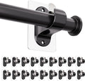 ANDGOO 18 Pack No Drill Curtain Rod Brackets, Renter Friendly Self Adhesive by ANDGOO