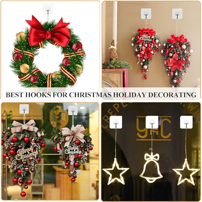FOTYRIG Adhesive Hooks Heavy Duty Wall Sticky Hooks - Image 8