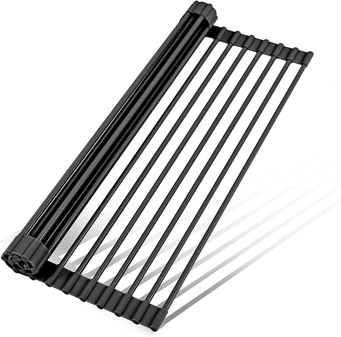 LEMIKKLE Roll Up Dish Drying Rack 17" x 13", Over The Sink Dish Drainer Rack by LemikkleDirect