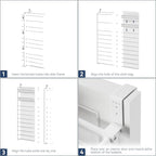 Whitmor 27 Pair Over The Door Shoe Organizer, 11 Tier Hanging Shoe Organizer - Image 5