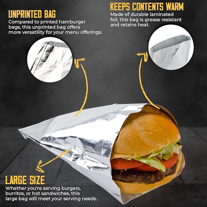 ANGEL’S PEEL LOUNGE Insulated Aluminum Foil Hamburger Bags - Image 9