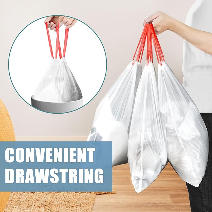 Small Garbage Bags 120 Count, JUKFITA Extra Strong 4 Gallon Trash Bags - Image 2