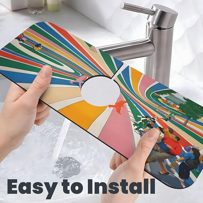 Beatles Come Together Abbey Road Kitchen sink faucet pad, strong water - Image 6