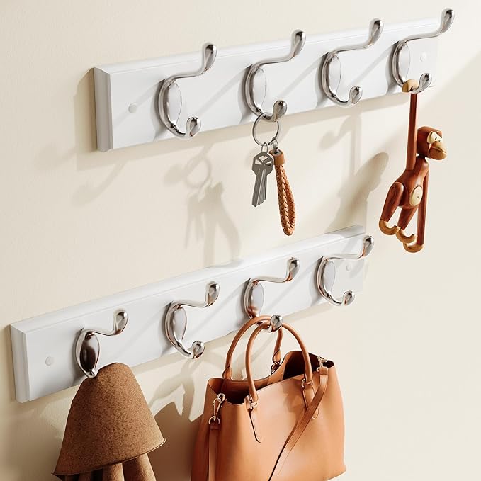 AMADA HOMEFURNISHING Coat Rack Wall Mount 2 Pack, Coat Hooks Wall Hooks Coat - Image 2