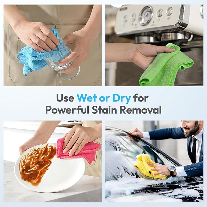 270GSM Thick Microfiber Cleaning Cloth 12"X12" - Image 4