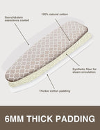 Ironing Board Cover and Pad 15"x54" Extra Thick Natural Cotton, Scorch and - Image 3