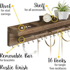 Rustic Necklace Jewelry Organizer - Image 2