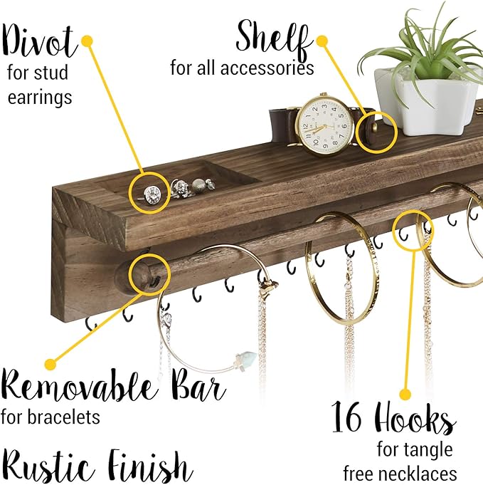 Rustic Necklace Jewelry Organizer - Image 2