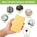 12 Pack Non-Scratch Scrub Sponge, Natural Kitchen Sponges - Image 5