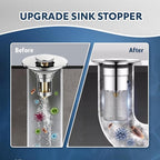 2 Pack Bathroom Sink Drain Strainer, Universal Sink Stopper - Image 4