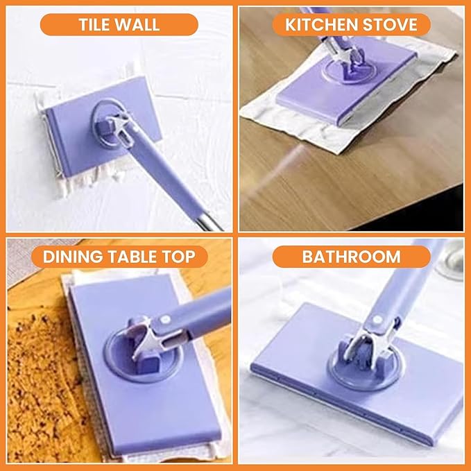 Snap Grip Mini Mop, Convenient Cloth Changing Mini Mop, Retractable Gap Dust - Image 4