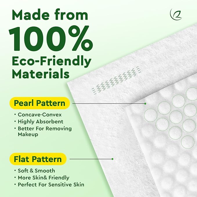 Elvira 100 Count Disposable Face Towels, Biodegradable Skincare Facial - Image 7
