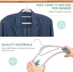 Pack of 50 Coat Hangers, Space-Saving Plastic Clothes Hangers, 0.2 Inches Slim - Image 4