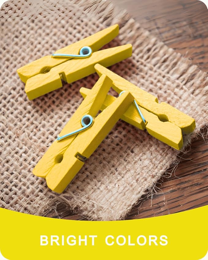Mini Clothes Pins Wooden Colored Small Clothespins - Image 8