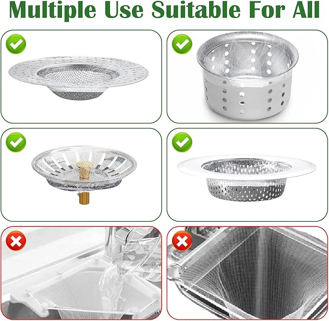 400 Pcs Disposable Mesh Sink Strainer Bags, Kitchen Sink Strainer Mesh Bag - Image 4