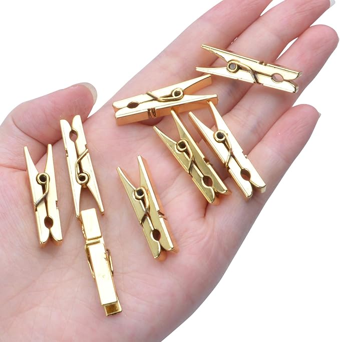 Mini Plastic Clips, 100 Pieces Utility Photo Clips Paper Peg Clothes Line Clips - Image 7