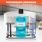 HarJue Toothbrush Holder Stand for Bathroom, Metal Toothbrush Organizer - Image 4