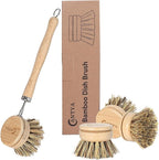 Bamboo Dish Scrubber with Handle by ANTYA