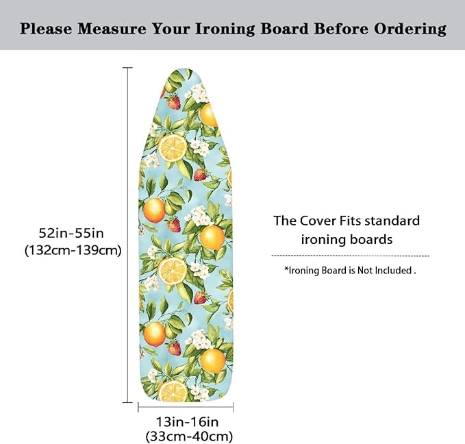 Lemon Fruit Ironing Board Cover Stain Resistant Lightweight Table Top Ironing - Image 5