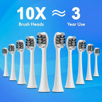 Electric Toothbrush, 10 Brush Heads & Travel Case, 000 VPM Electric Motor & USB - Image 4