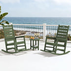 SERWALL Outdoor Rocking Chair, Oversized Rocking Chair with Footrest for Adults, HDPE All Weather Resistant Rocking Chairs for Patio, 350lbs Weight Capacity, Avocado Green - Image 10