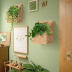Wicker Hanging Storage Basket, Water Hyacinth Baskets, Wall Decor Hyacinth - Image 8