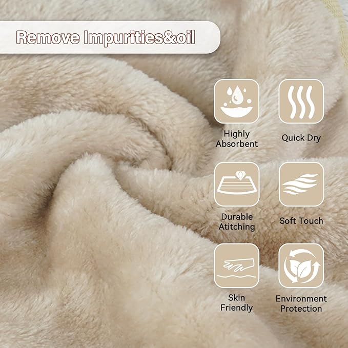 Nugilla Makeup Remover Cloths, 8 Packs Makeup Remover Towels Reusable Face Wash - Image 3
